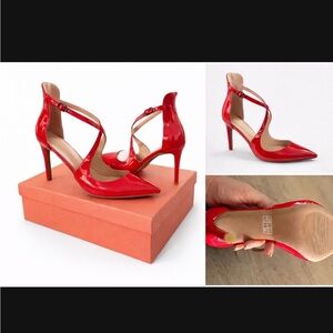 Elegant Red Patent Leather Heels